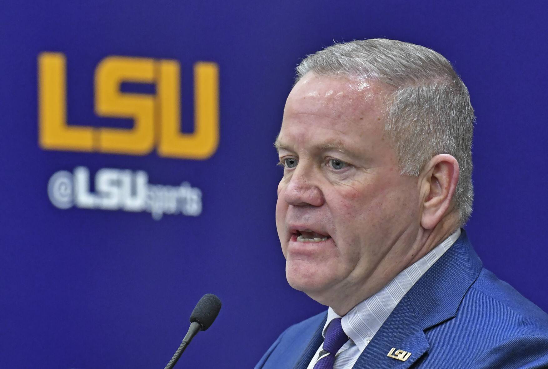 LSU's Brian Kelly weighs in on recruiting, QBs and more during Texas Bowl